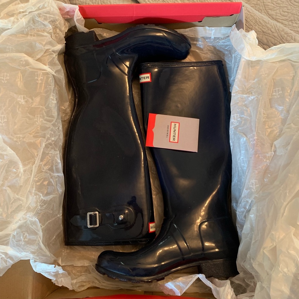 Hunter Original Tall Gloss Rainboot | Box incl | 8